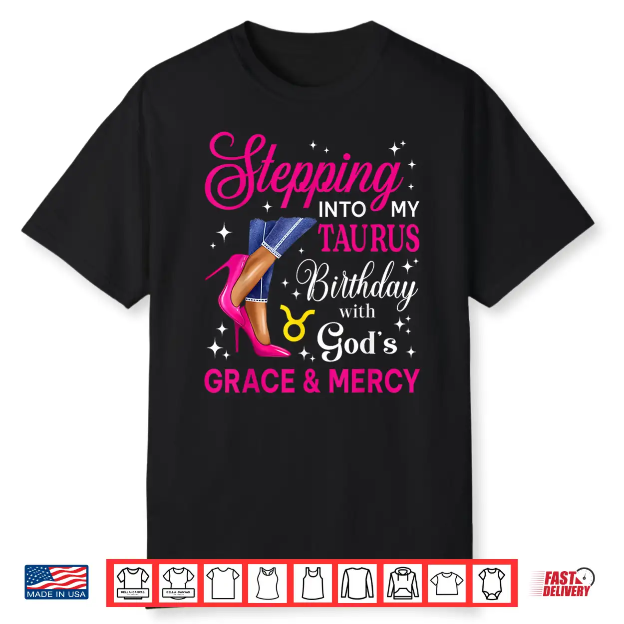 Stepping Into Taurus Birthday Queen High Heels Zodiac Shirt Stepping Into Taurus Birthday Queen High Heels Zodiac Shirt