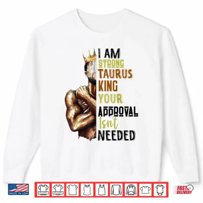 Sweatshirt Mens Taurus King Black Man Zodiac Sign Gift Astrology Mens Shirt