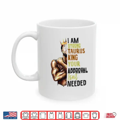 Mug Mens Taurus King Black Man Zodiac Sign Gift Astrology Mens Shirt