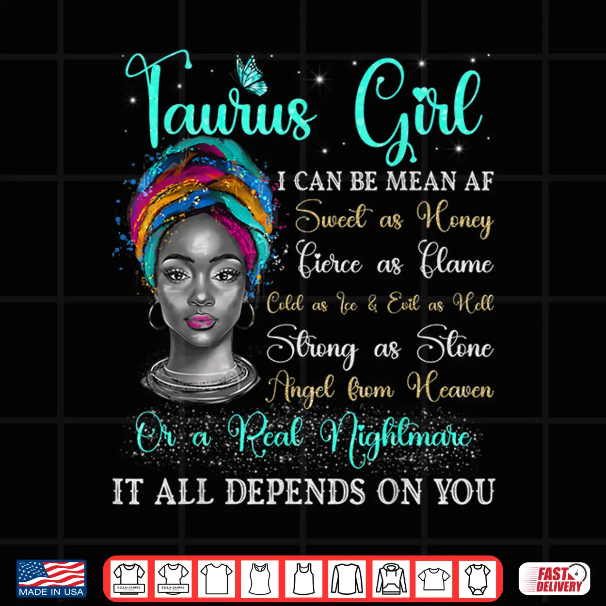 Taurus Girl Black Queen Zodiac Birthday Afro Woman Shirt Taurus Girl Black Queen Zodiac Birthday Afro Woman Shirt