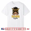 Taurus Queen Birthday Leopard Messy Bun Hair Sunglasses Shirt