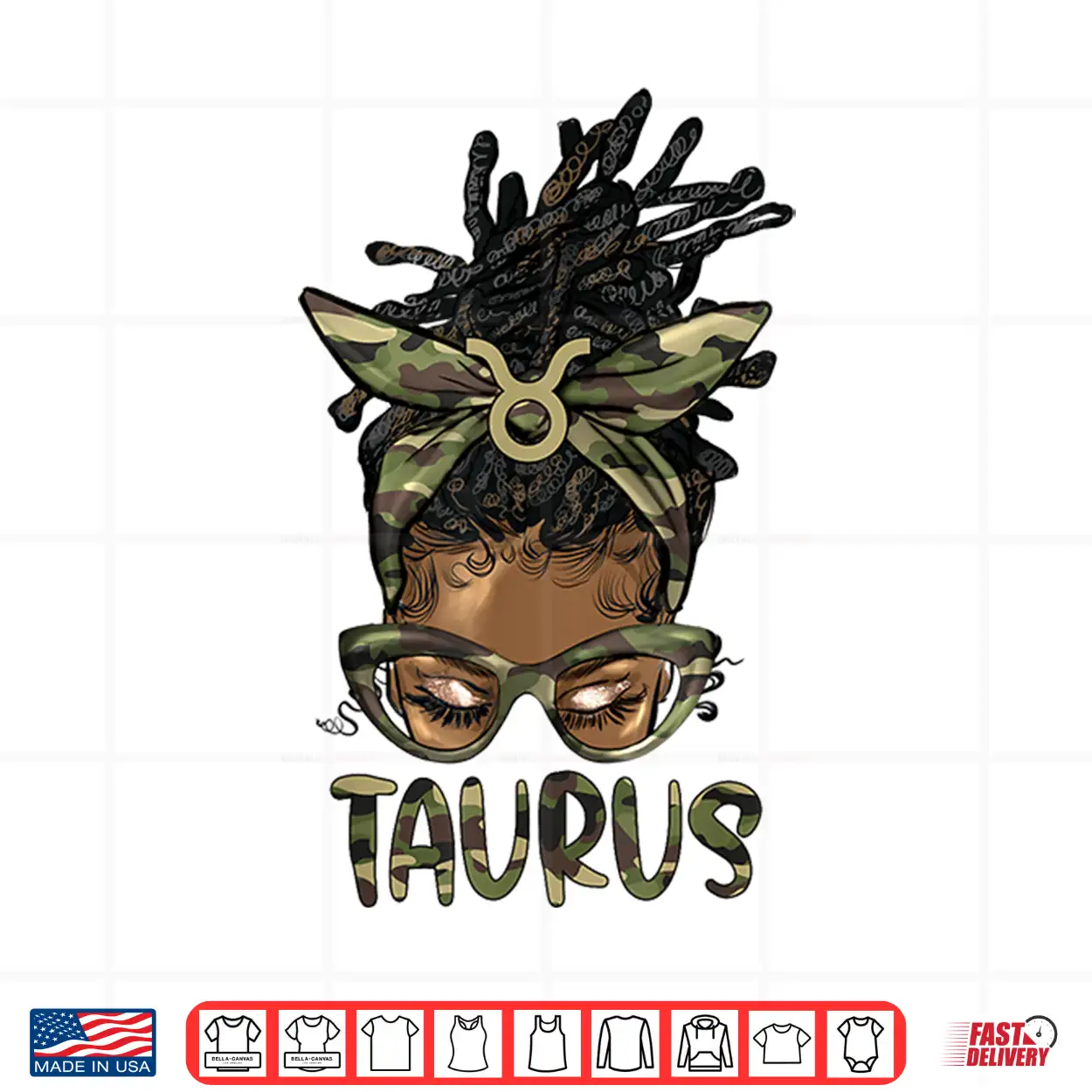 Taurus Girl Woman Loc’D Messy Bun Camo Black Women Shirt Taurus Girl Woman Loc’D Messy Bun Camo Black Women Shirt