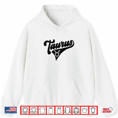 Hoodie Taurus Retro Zodiac Astrology Horoscope Taurus Shirt