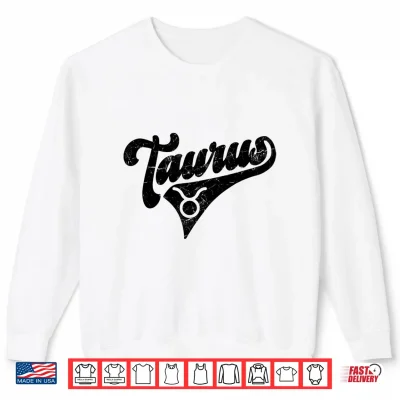 Sweatshirt Taurus Retro Zodiac Astrology Horoscope Taurus Shirt