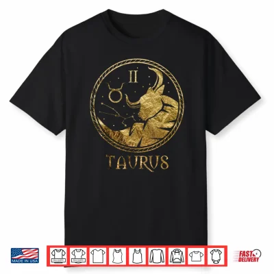 Vintage Taurus Symbol Zodiac Sign April May Birthday Shirt