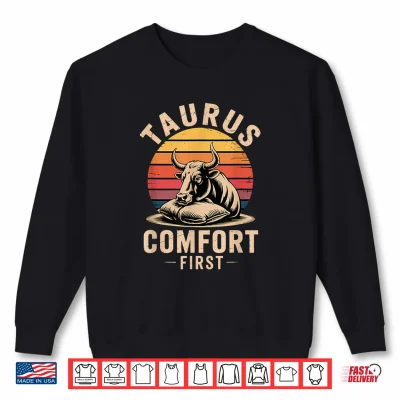 Sweatshirt Vintage Taurus Horoscope Astrology and Zodiac Clothing Shirt
