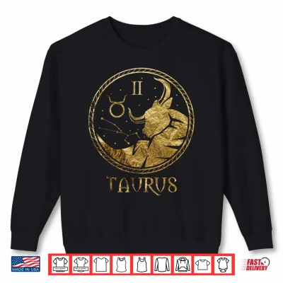 Sweatshirt Vintage Taurus Symbol Zodiac Sign April May Birthday Shirt