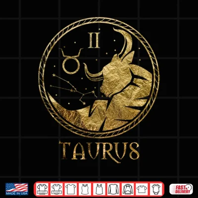 Design Vintage Taurus Symbol Zodiac Sign April May Birthday Shirt