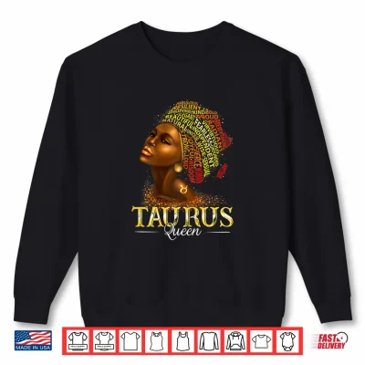 Womens Taurus Queen Womens Birth Date Symbol Zodiac Afro Birthday Shirt 2 Sweatshirt Womens Taurus Queen Womens Birth Date Symbol Zodiac Afro Birthday Shirt
