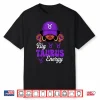 Big Taurus Energy Black Culture Purple Cap Zodiac Sign Shirt