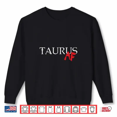 Sweatshirt Taurus A F Zodiac Star Sign Astrology Minimalist Shirt