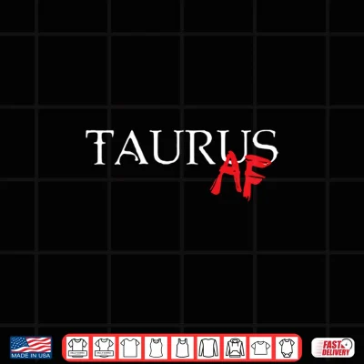 Design Taurus A F Zodiac Star Sign Astrology Minimalist Shirt
