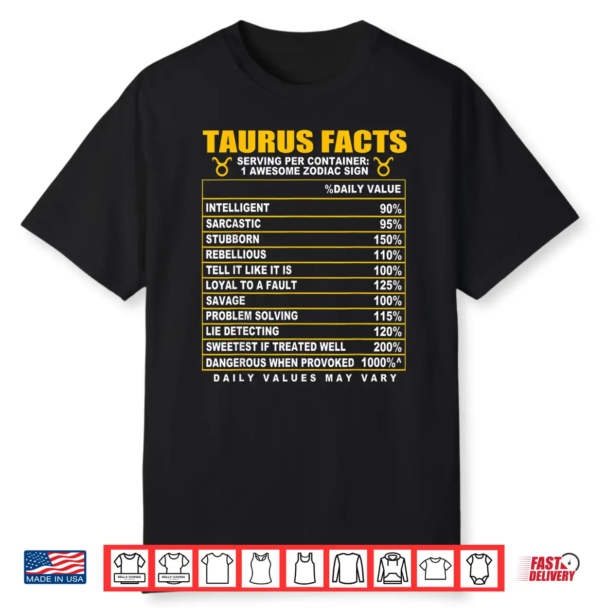 Taurus Facts Shirt Taurus Facts Shirt
