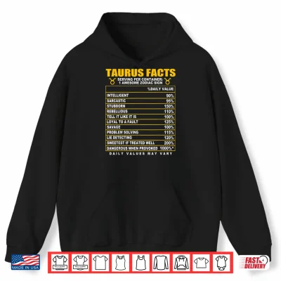 Taurus Facts Shirt 1 Hoodie Taurus Facts Shirt