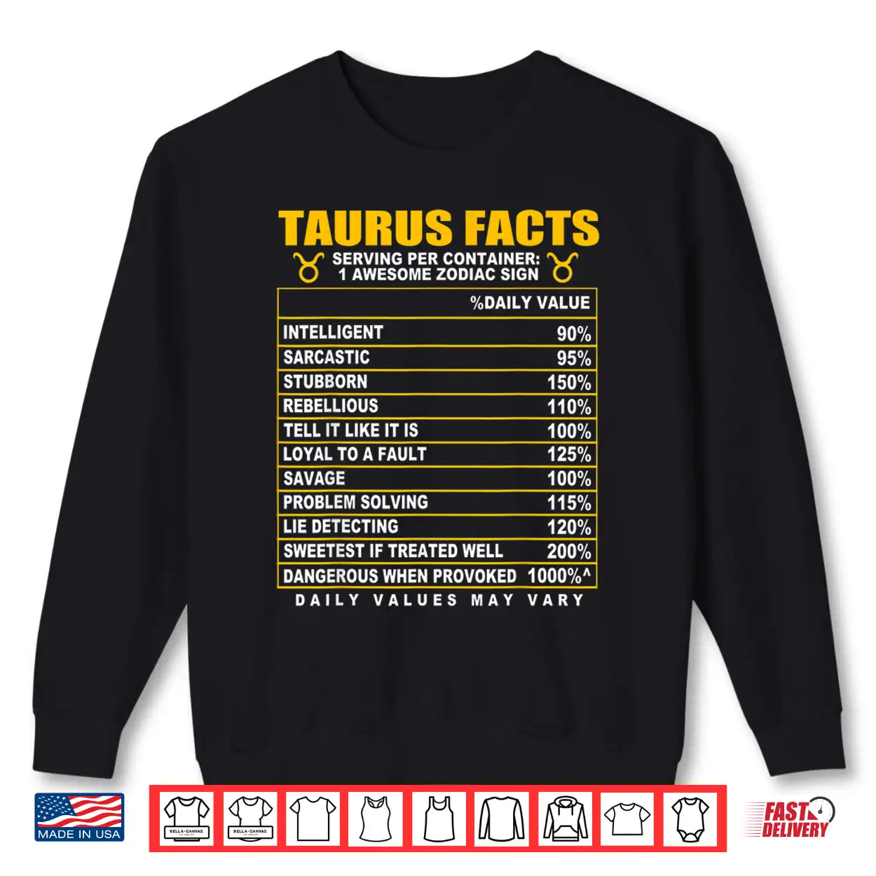 Taurus Facts Shirt Taurus Facts Shirt