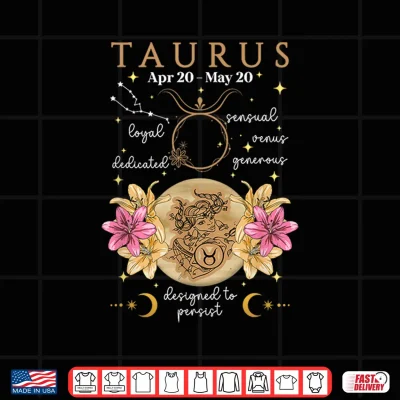 Design Taurus Facts Taurus Zodiac Sign Taurus Birthday Shirt