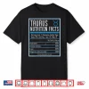 Taurus Nutrition Facts Zodiac Astrology Horoscope Birthday Shirt