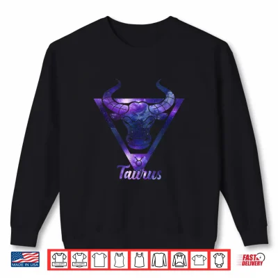 Sweatshirt Taurus Zodiac Sign Bull Astrology April May Birthday Stars Shirt