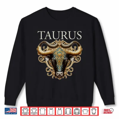 Sweatshirt Taurus Zodiac Symbol Bull Celestial Astrology Shirt