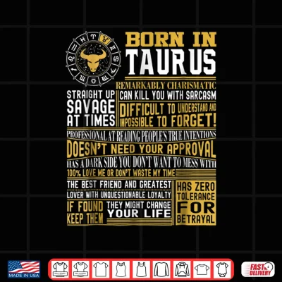 Born In Taurus Facts Shirt For Mens And Womens Shirt 4 Design Born in Taurus Facts Shirt for mens and womens