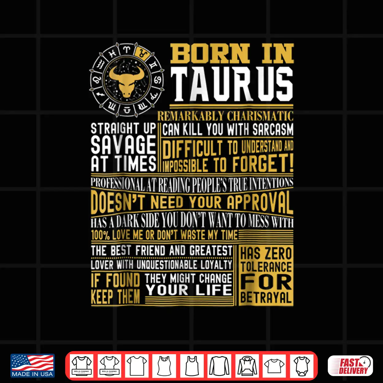 Born In Taurus Facts Shirt For Mens And Womens Shirt Born In Taurus Facts Shirt For Mens And Womens Shirt