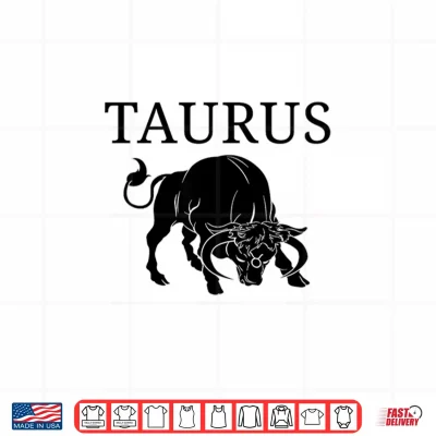 Design Taurus Astrology Large Bull Zodiac Sign With Taurus Name Shirt