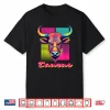 Taurus Bull Neon Retro 80S Vaporwave Zodiac Graphic Taurus Shirt