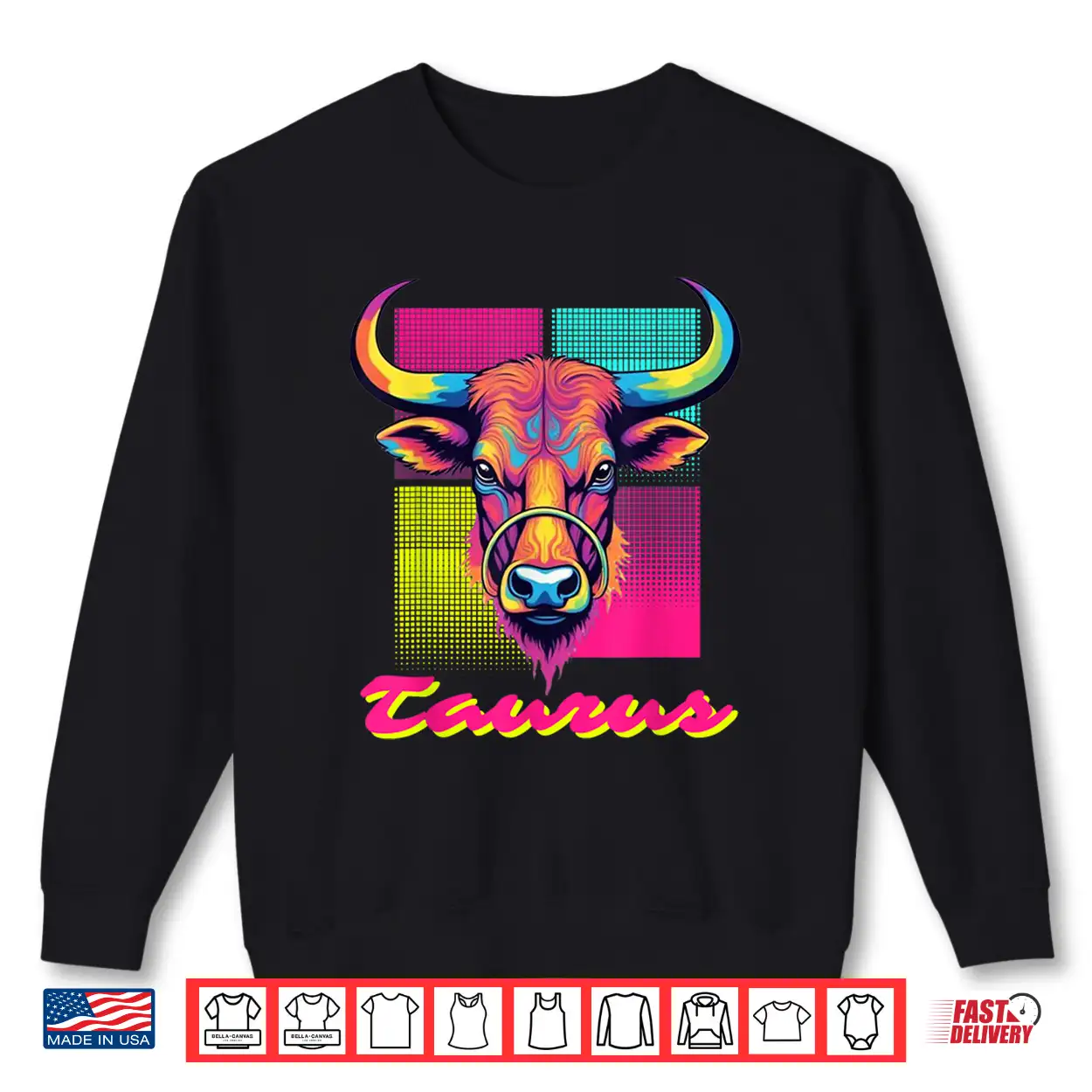 Taurus Bull Neon Retro 80S Vaporwave Zodiac Graphic Taurus Shirt Taurus Bull Neon Retro 80S Vaporwave Zodiac Graphic Taurus Shirt
