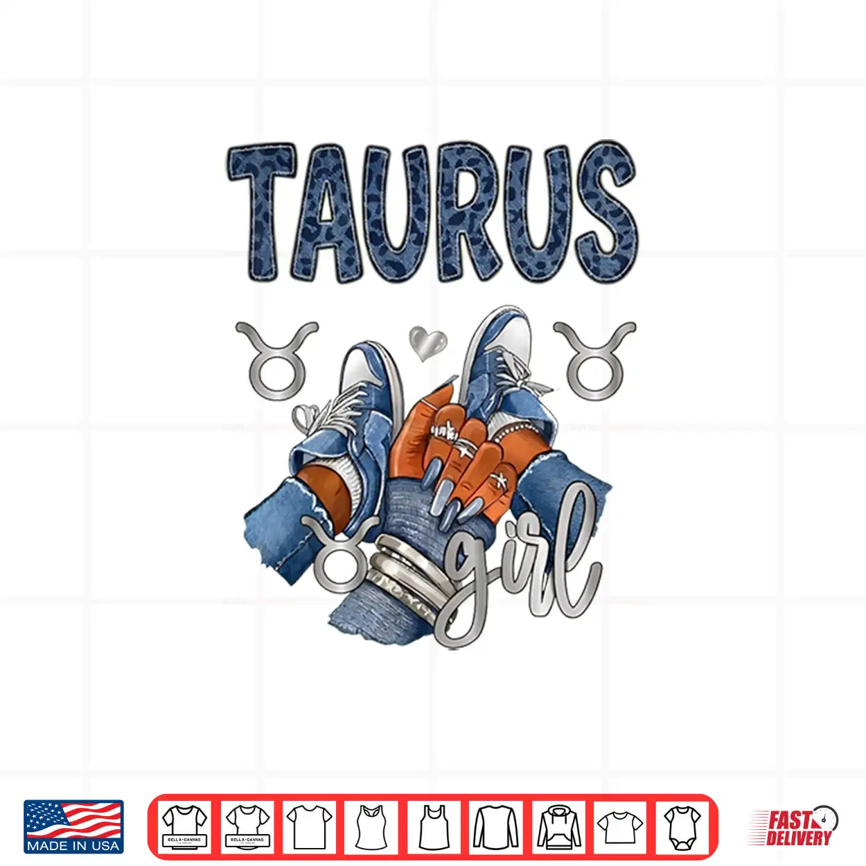 Taurus Girl Birthday Zodiac Womens Sneakers Nails Leopard Shirt Taurus Girl Birthday Zodiac Womens Sneakers Nails Leopard Shirt