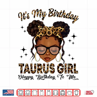 Design Taurus Girl Black Woman Messy Bun Afro Girl Zodiac Sign Shirt