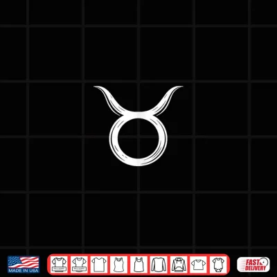 Design Taurus Sign Minimalist Zodiac Symbol Astrology Lover Shirt