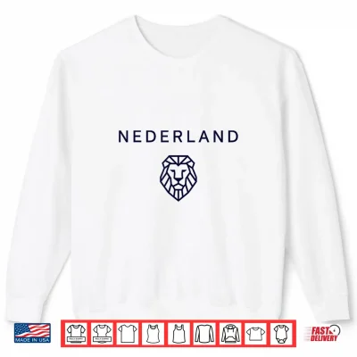 Sweatshirt Nederland Lion. Minimal Dutch Orange Holland Netherlands Shirt 1