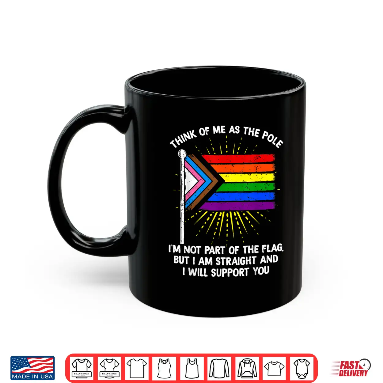 Think Of Me As The Pole Im Straight I Support You Rainbow Shirt Think Of Me As The Pole Im Straight I Support You Rainbow Shirt
