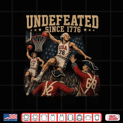 Design Undefeated Since 1776 America 4th of July Independence Day Shirt 1
