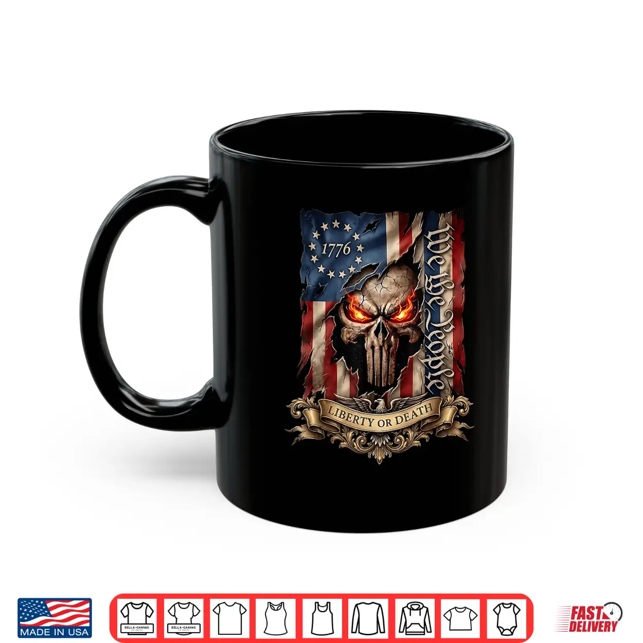 1776 Liberty Or Death We The People Patriotic Skull July 4Th Shirt 1776 Liberty Or Death We The People Patriotic Skull July 4Th Shirt