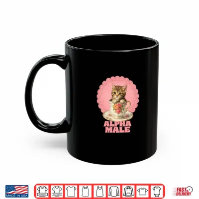 Alpha Male Kitty Funny Gym Cat Retro Cute Kitten In Teacup Shirt 3 Mug Alpha Male Kitty Funny Gym Cat Retro Cute Kitten in Teacup Shirt