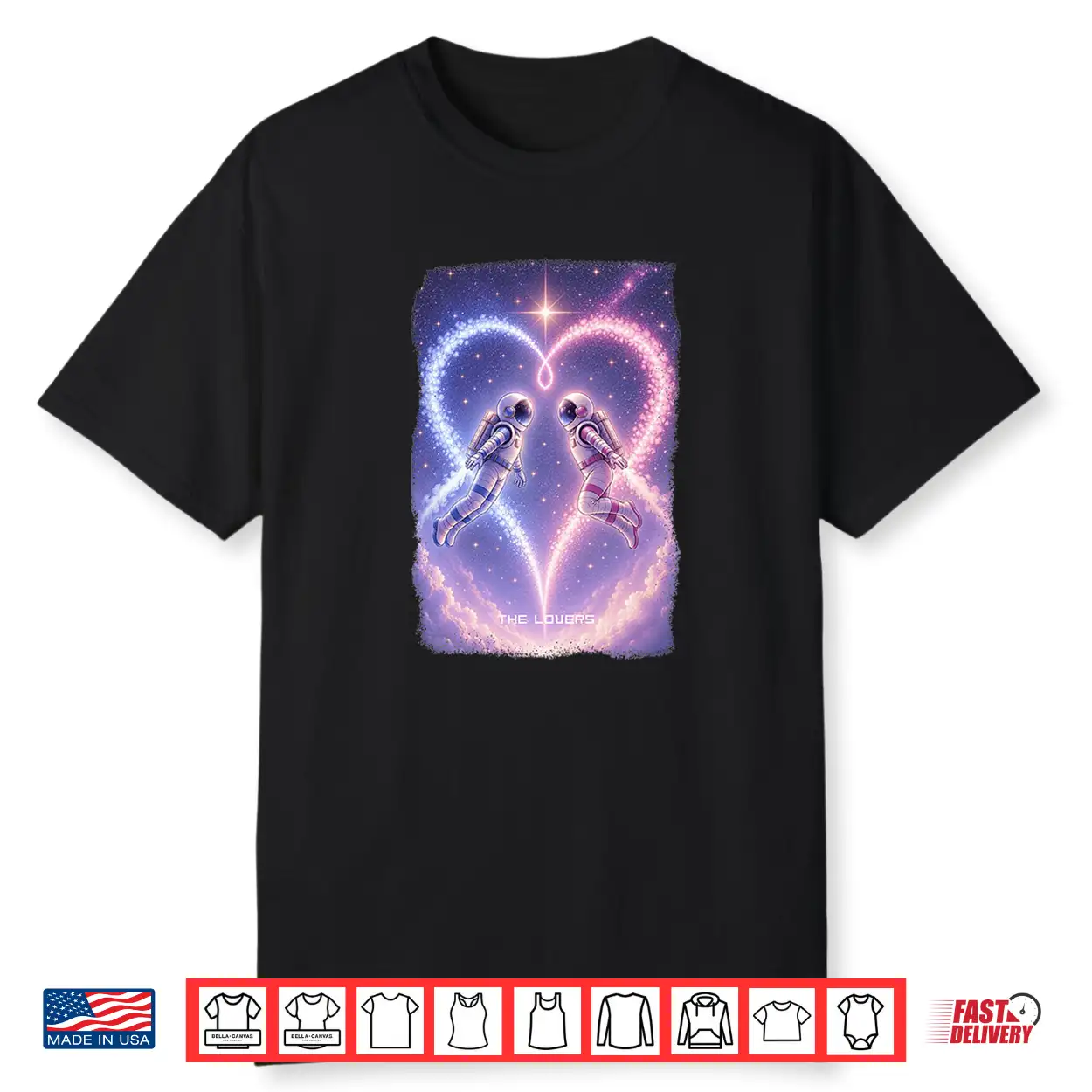 Astronaut Tarot The Lovers Cosmic Space Design Premium Tri Blend Shirt Astronaut Tarot The Lovers Cosmic Space Design Premium Tri Blend Shirt