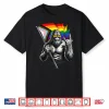 Bigfoot Rock On Lgbtq New Pride Flag Sasquatch Gay Pride Shirt