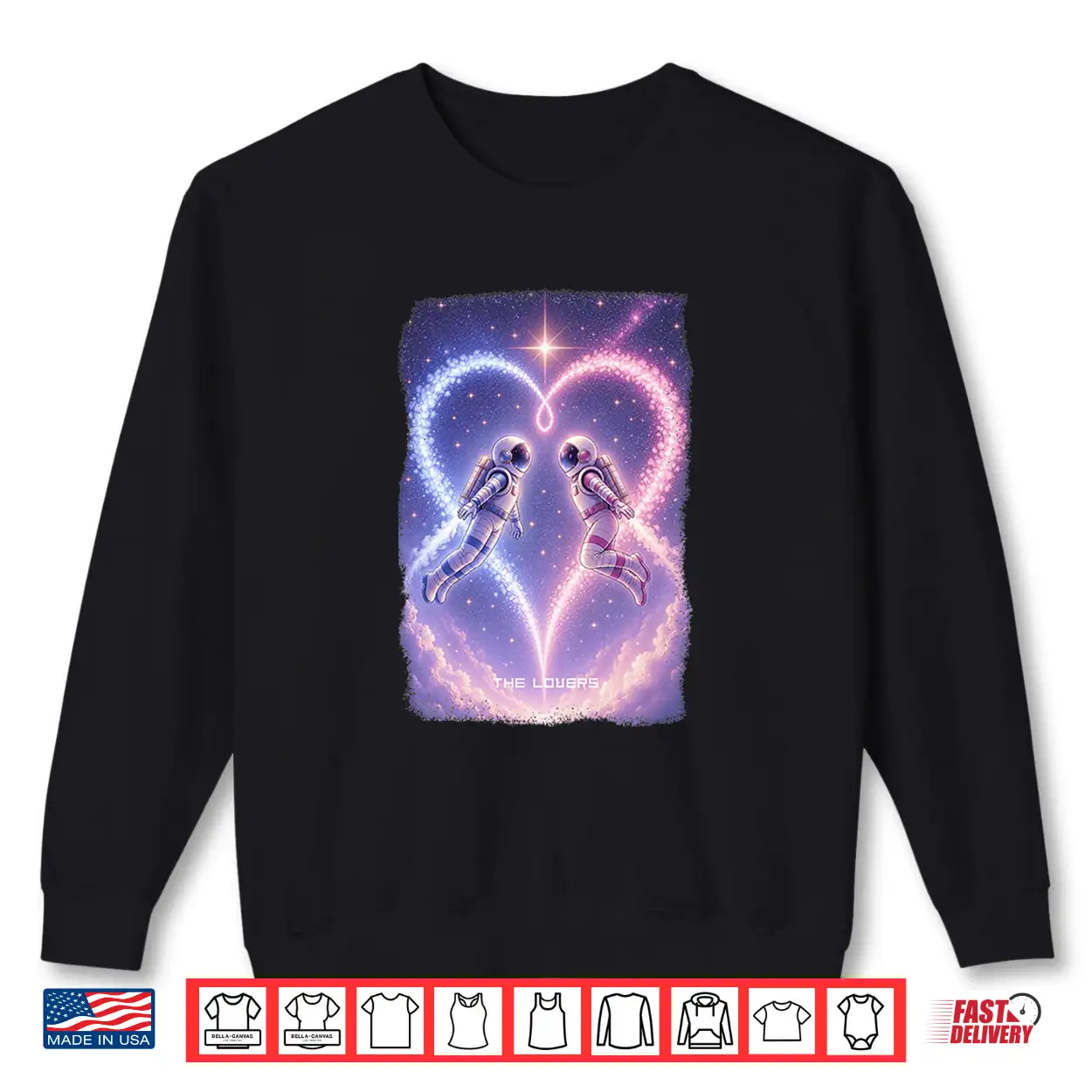 Astronaut Tarot The Lovers Cosmic Space Design Premium Tri Blend Shirt Astronaut Tarot The Lovers Cosmic Space Design Premium Tri Blend Shirt