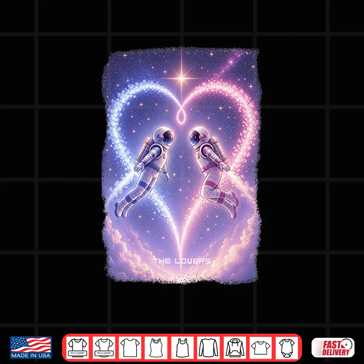 Astronaut Tarot The Lovers Cosmic Space Design Premium Tri Blend Shirt Astronaut Tarot The Lovers Cosmic Space Design Premium Tri Blend Shirt