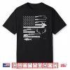 Fishing Flag Deer Buck Hunting Vintage Fathers Day Shirt
