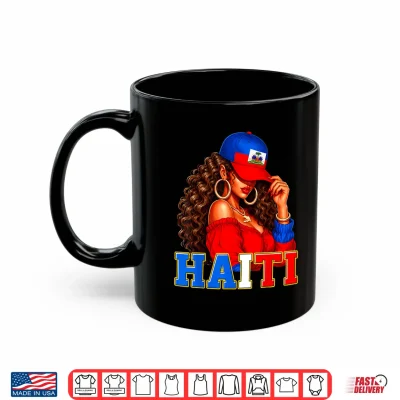 Mug Haitian Princess Haiti Flag Melanin for Black Girls Women Shirt