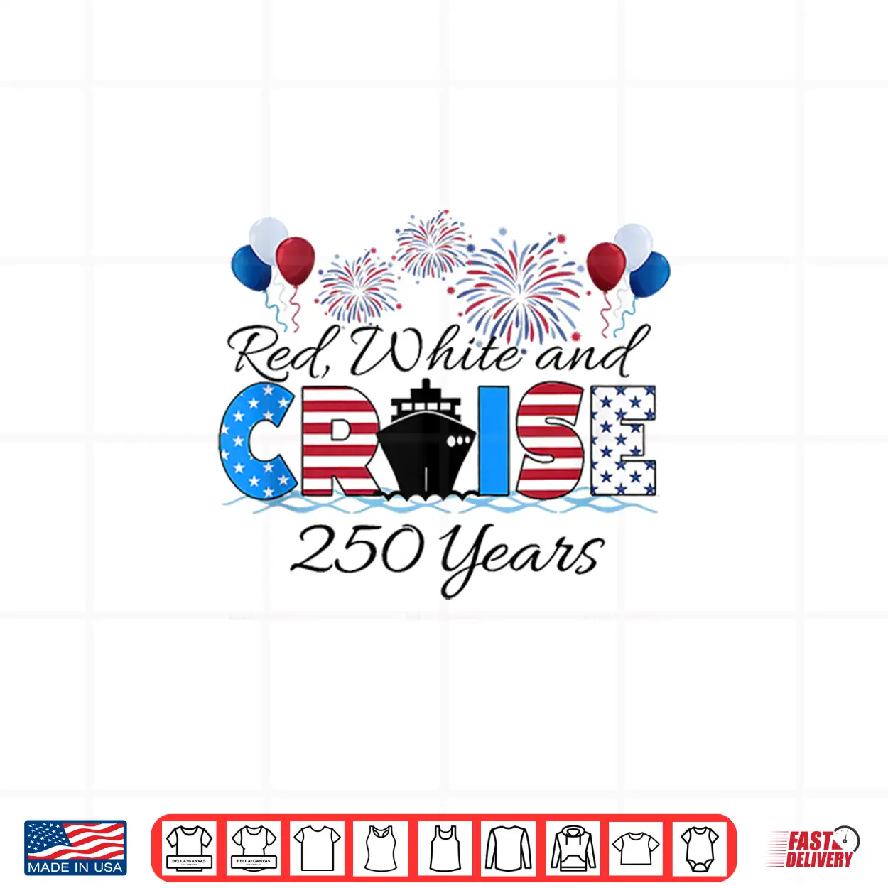 Red White Cruise 250 Years Matching Family Cruise Vacation Shirt Red White Cruise 250 Years Matching Family Cruise Vacation Shirt