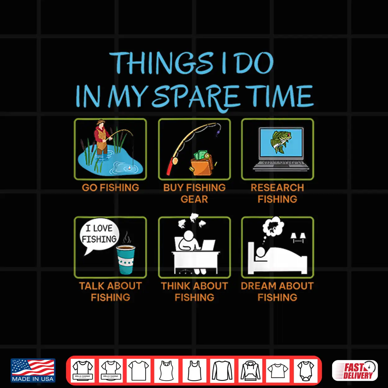 Things I Do In My Spare Time Funny Fishing Humor Shirt Things I Do In My Spare Time Funny Fishing Humor Shirt