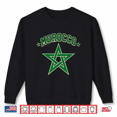 Sweatshirt Morocco Flag Patriotic Moroccan Shirt