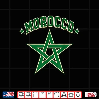 Design Morocco Flag Patriotic Moroccan Shirt