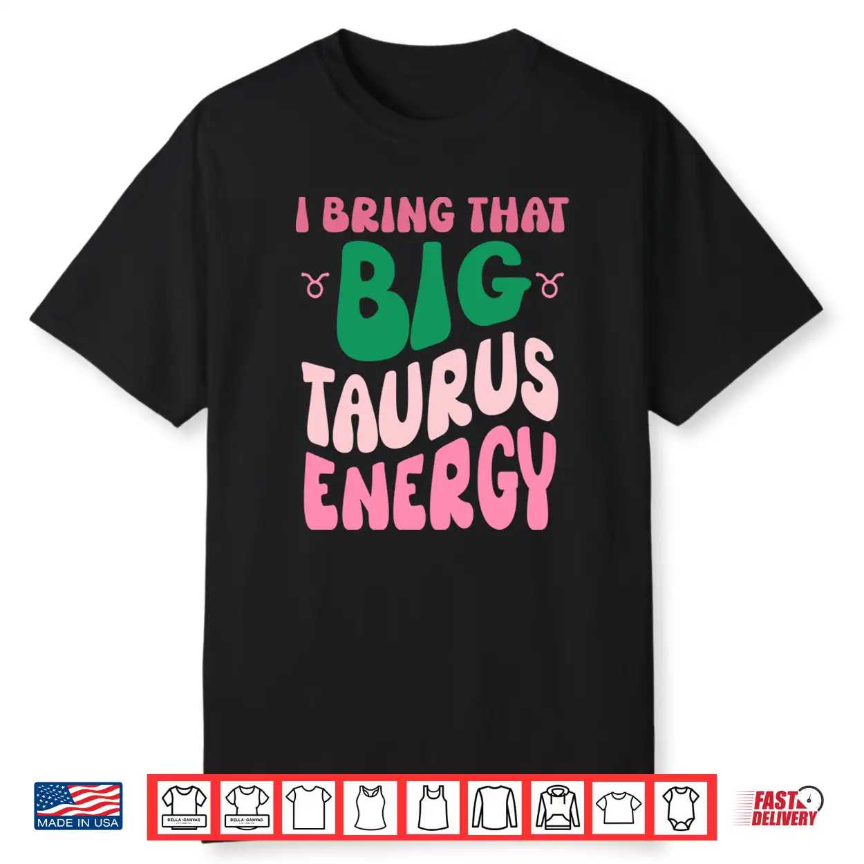 Big Taurus Energy Women Birthday Horoscope Groovy Vibes Pink Shirt Big Taurus Energy Women Birthday Horoscope Groovy Vibes Pink Shirt