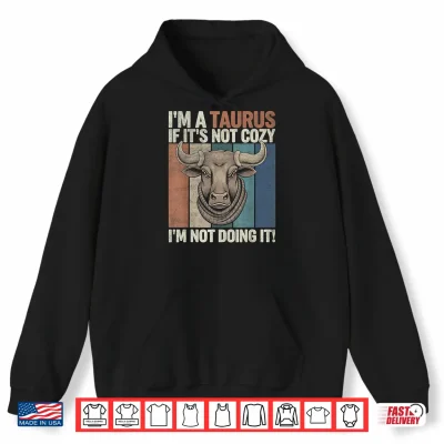 Hoodie Retro Vintage Design Taurus Zodiac Sign Birthday Horoscope Shirt