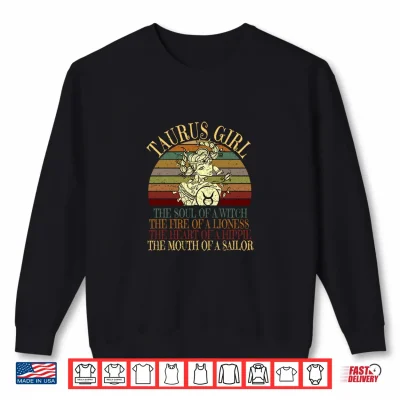 Taurus Girl Zodiac Sign Hoodie April & May Birthday Women Shirt 2 Sweatshirt Taurus Girl Zodiac Sign Hoodie April May Birthday Women Shirt