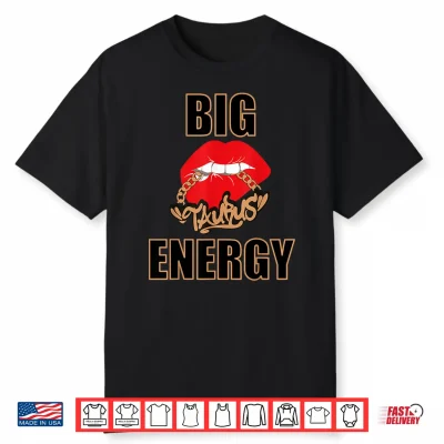 Taurus Queen Big Taurus Energy Black Women Lips Chain Zodiac Shirt